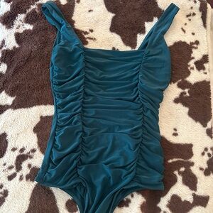 Teal Ruched Body Suit